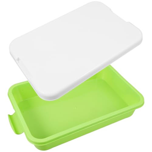 KONTONTY Portable Plastic Sand Tray with Lid for Outdoor Activities Versatile Storage Box for Sandbox Indoor Sandbox Craft Supplies and More