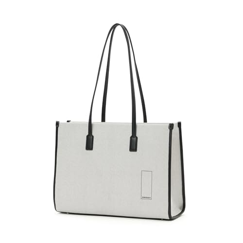 Image of MOKOBARA The Skye Tote Bag | Fits Upto 14 inch Laptop | Lightweight | Perfect For Work And Daily Use | Has Organizational Pockets And Laptop Sleeve | Made With Vegan Leather | For Women