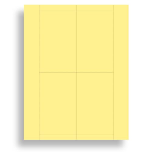 Desktop Publishing Supplies 5525X Plain Yellow Printable Index Cards 3X5 cover