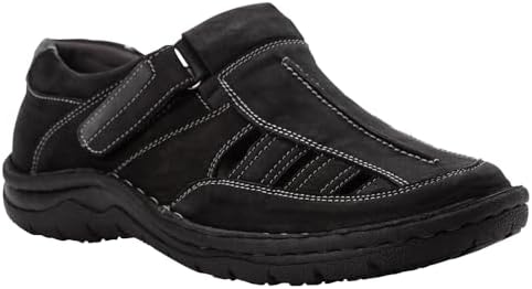 Propét Men's Jack Fisherman Sandal, Black, 11 XX-Wide US | Image 1
