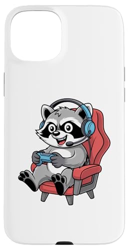 Funny Gamer Raccoon Gaming Video Game Enthusiast Boys Kids �X�}�z�P�[�X iPhone 15 Plus �p