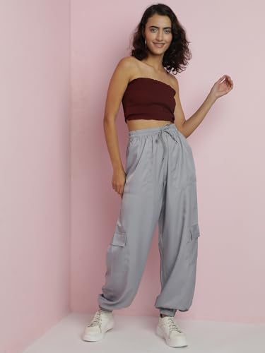Image of KOTTY Women's High Rise Relaxed || Straight || Joggers Fit Cargo's for Pants || Trousers