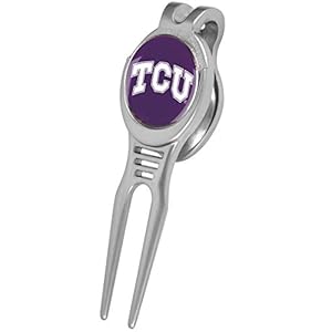 LinksWalker TCU Horned Frogs – Kool Divot Repair Tool with Magnetic Golf Ball Marker