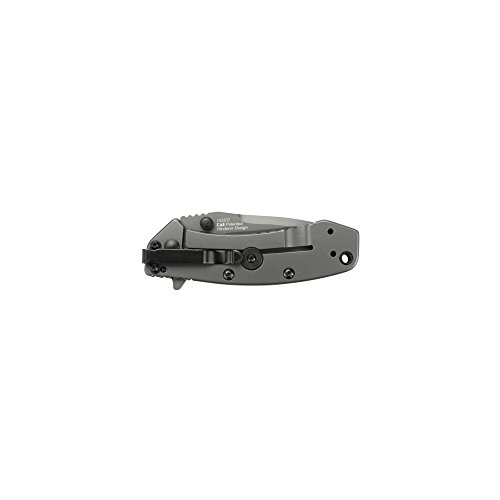 Kershaw Cryo Folding Knife (1555Ti); 2.75” 8Cr13Mov Steel Blade, Stainless Steel Handle, Titanium Carbo-Nitride Coating, Speedsafe Assisted Open, Frame Lock, 4-Position Deep-Carry Pocketclip; 4.1 Oz #TOP3