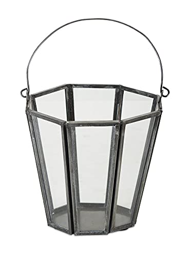 Melrose International 78181DS 4.75 x 4.75 in. Glass & Iron Candle Holder - Set of 4