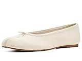Steve Madden Women's Calico Ballet Flat, Bone Leather, 8