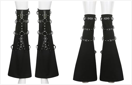 Gothic Leg Warmers for Women Punk Long Y2k Grunge Emo Rave Harajuku4