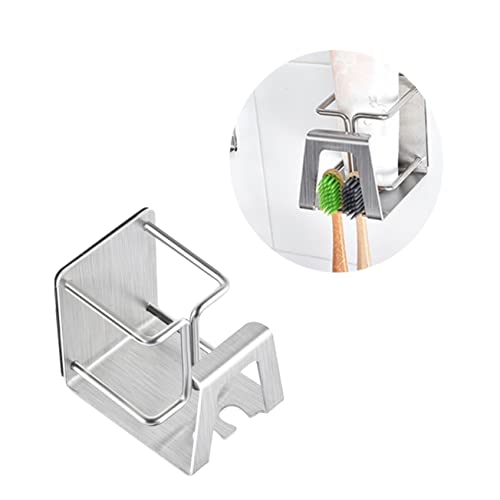 UTHCLO Soporte Cepillos de Inoxidable Pared Organizador sin Taladrar Incluye Espacio Pasta Enjuague Bucal