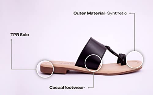 Image of Big Fox Toe Ring Slip On Flat Sandals For Women