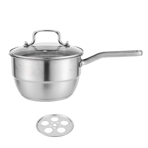 Olla de vapor de doble capa de acero inoxidable con diseño antideslizante para cocinar multiusos, calor eficiente, doble capa