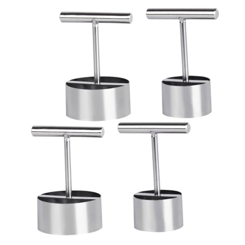 CLISPEED 4個 ステンレス製フルーツ芯抜きツール 軽量で使いやすい鋭利な梨リンゴコア除去器 キッチン便利グッズ 家用果物種取り器