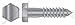 1/2"x10" galvanized lag bolt/screw (1 of them)