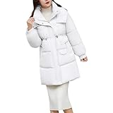 Chaqueta acolchada para niña, larga y cálida, chaqueta de plumón para mujer, invierno, elegante, para adolescentes, parka para mujer, chaqueta amortiguadora, resistente al viento y al agua, abrigo
