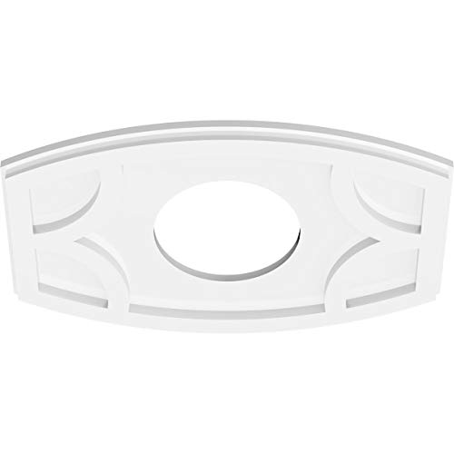 Image of Ekena Millwork CMP18X12KY-06000 Kailey Architectural Grade PVC Contemporary Urethane Ceiling Medallions 18 inchW x 12 inchH x 6 inchID x 9 3 /4 inchC x 1 inchP