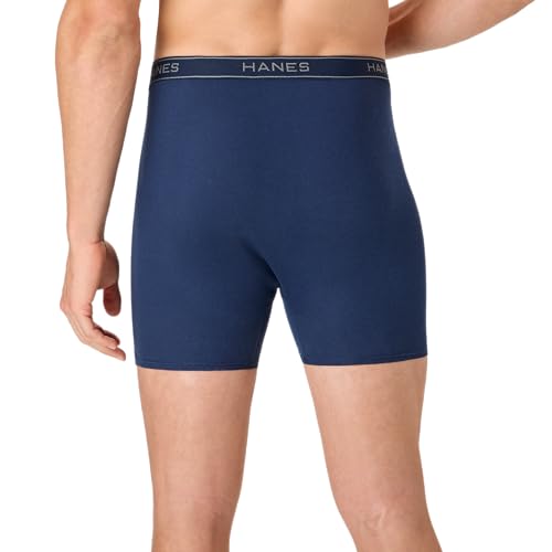 Image of Hanes mens Underwear Boxer Briefs Pack, Cool & Breathable Cotton Moisture-wicking Underwear for Men, No Ride Up