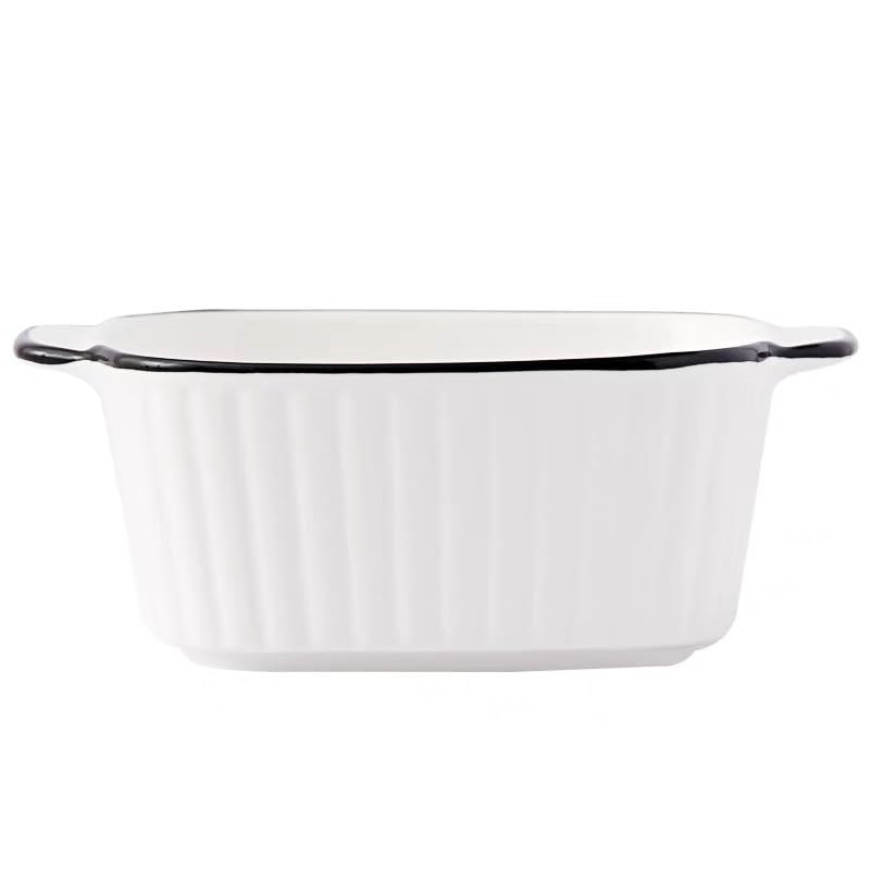 Mini plat à gratin céramique robuste avec poignées pour cuisson haute température