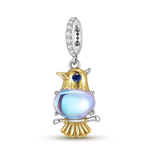 Dije de pájaro en plata S925 para joyería DIY, collares femeninos y pulseras personalizadas