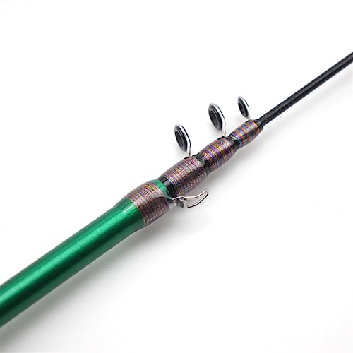 Caña de pescar spinning portátil de carbono ultra corta para señuelos 5