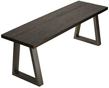 Cortesi Home Zachary Dining Bench with Metal Frame, 49″, Brown Cortesi Home Zachary Dining Bench with Metal Frame, 49″, Brown