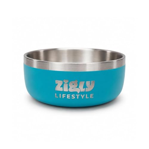 Image of Zigly Lifestyle Ultimate Double Walled Dog Bowl Teal - Small