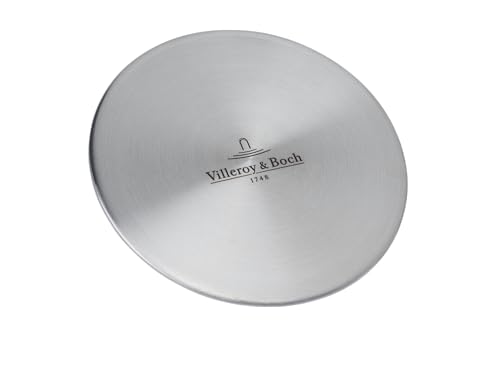 Villeroy & Boch Cap Ventilabdeckung Küchenzubehör, Lochabdeckung aus Edelstahl für Küchenspüle, Abdeckung des Auslaufs mit Durchmesser 90 mm, rund, Edelstahl massiv