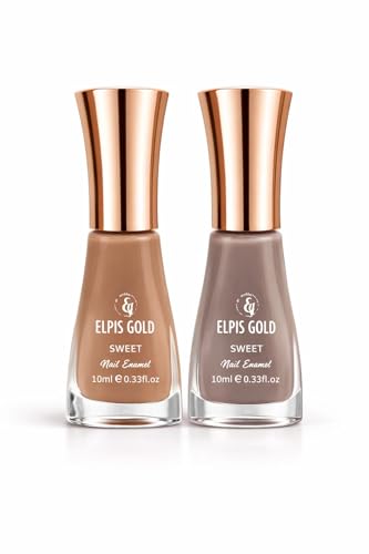 Image of Nail Paint Combo Pack of 2 | Quick Dry | Long Lasting | Glossy Finish (Classic Nude Combo)