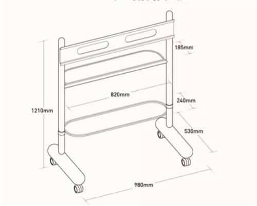 Soporte móvil para TV ajustable con ruedas 110 lbs capacidad miniatura 2