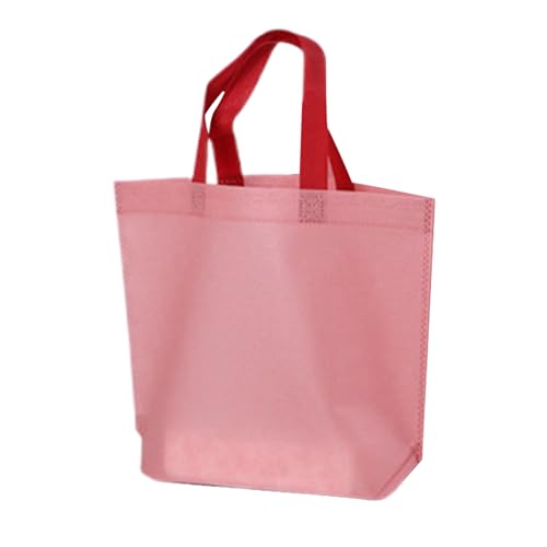 Bolsas reutilizables genéricas con asas | reutilizable | Tela no tejida lote grande para estudiantes mujeres hombres adultos escuela ocio playa , rosa, Se référer au descriptif