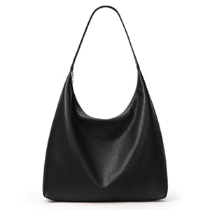 KALIDI Vintage Vegan Leather Tote Bag Women Hobo Zipper Work Bag Weekender Shoulder Handbag for Travel Daily