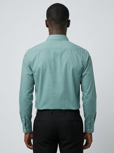 Image of INKAST Men's Cotton Blend Plain Formal Shirt | Full Sleeves Solid Shirts| Straight Regular Fit | Office and Regular Wear