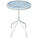 Produktbild vidaXL Gartentisch Outdoor Tisch Terrassentisch Balkontisch Gartenmöbel Esstisch Garten Terrasse Balkon 50x71cm 5mm Stahl Rund Grau