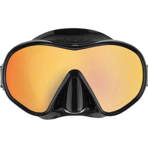CRESSI F-Dual Mask (Black/Black - Orange Lens)