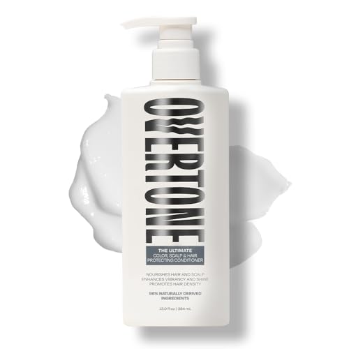 Image of oVertone The Ultimate Shampoo: Hydrating & Strengthening Hair & Scalp Conditioner, Supports Color Longevity, Invigorating Tea Tree & Peppermint, Vegan & Cruelty-Free