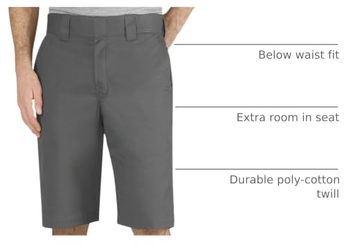 Dickies Men's 11 Inch Regular Fit Stretch Twill Work Short-Gravel Gray, 36 - image 4