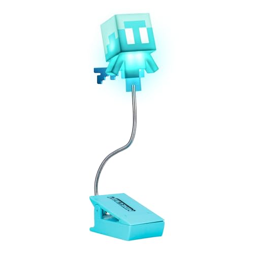 Paladone Lampe de lecture Minecraft Allay à clipser – Lampe de lecture sous licence officielle, lampe à clip avec câble flexible, avec tête en forme de...