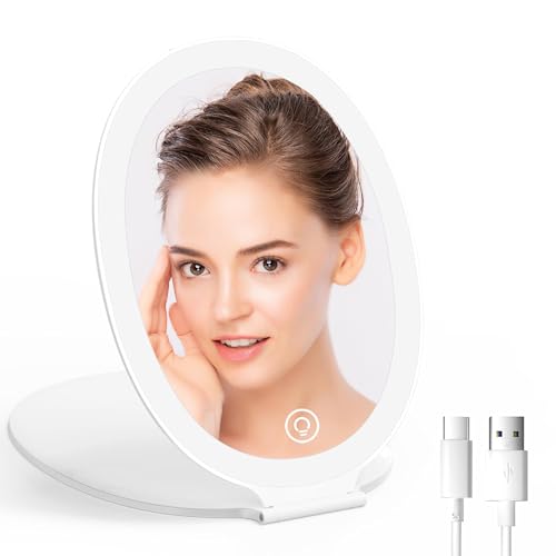 COSYGLOW Travel Makeup Mirror with Light Portable Mirror - image 1