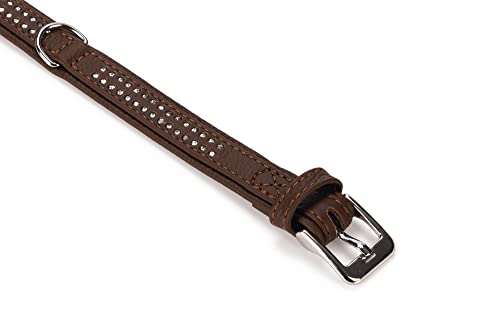 Karlie Halsband Vintage Strass L: 30 cm B: 17 mm braun zweireihig