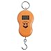 DZX Báscula electrónica Smile Face Mini retroiluminación Digital báscula Colgante Pantalla LCD Bolsa de Equipaje Herramienta de Peso de Viaje 50 kg 10 g Naranja, básculas de Alta precisión