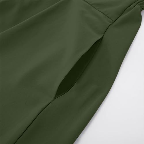 Women's Basic Versatile Stretchy Flared Casual Midi Skater Skirt Ruched High Waist Knee Length A-Line Pleated Skirts2