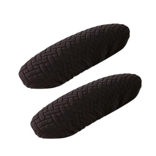 AFXGUSD 2 Fundas para Reposabrazos de Silla de Oficina, Fundas Elásticas para Reposabrazos de Sillón, Protectores para Reposabrazos de Silla de Ordenador, Negro, Individual