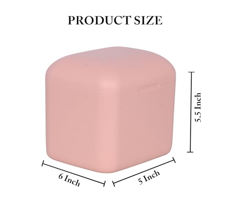 Image of METROWAVE Lipstick Organizer Box, 20 Grid Lipstick Box | Dust Proof Lid, Vanity Mirror | Suitable for Dressing Table, Wardrobe & Bathroom (Pink)