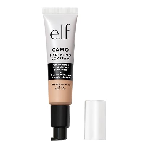 e.l.f. Hydrating Camo CC Cream, Colour Correcting Full Coverage Foundation For A Dewy Finish With SPF 30