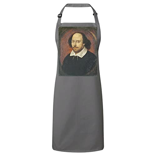 Tablier cuisine gris Shakespeare idéal pour cuisiner avec élégance et passion