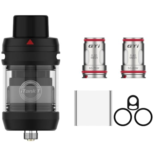 Vaporesso iTank T Vape Tank (Black) - 6 Colours to choose from - Compatible will all Vaporesso GTI Coils - No Nicotine (Black) Vaporesso iTank T Vape Tank (Black) - 6 Colours to choose from - Compatible will all Vaporesso GTI Coils - No Nicotine (Black)