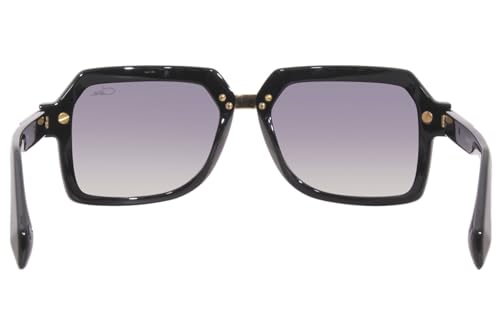Cazal 8043 001 Sunglasses Men's Black/Gold/Grey Gradient Square Shape 56mm4