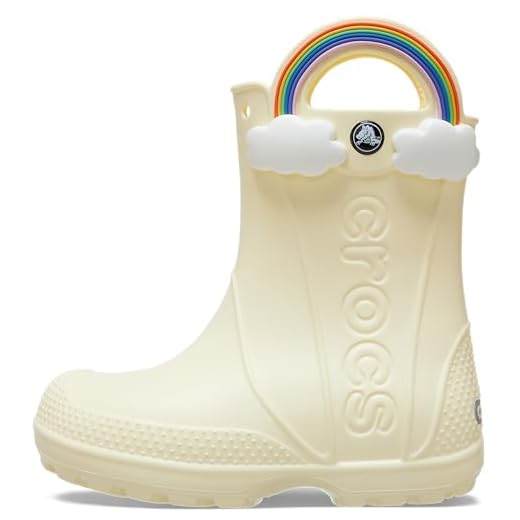Crocs Handle It Rain Boots (Toddler/Little Kid), Buttercream, 11 US Unisex