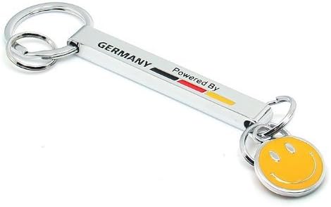 CUTEQUEEN New Metal Smile face Keychain Ring Key Fob Car Accessories Brand Collect Part (pack of 1)