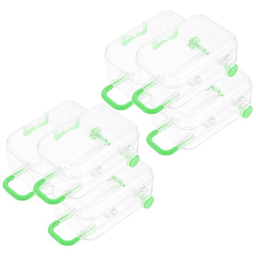 Abaodam 12個 スーツケースボックス 耐久プラスチック製 創意透明キャンディーケース 結婚式パーティー記念品 贈答用プレゼント用