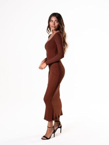 Long Sleeve Maxi Bodycon Dress - Women's Shapewear - Body Shaper Tummy Control Shapewear for Women2