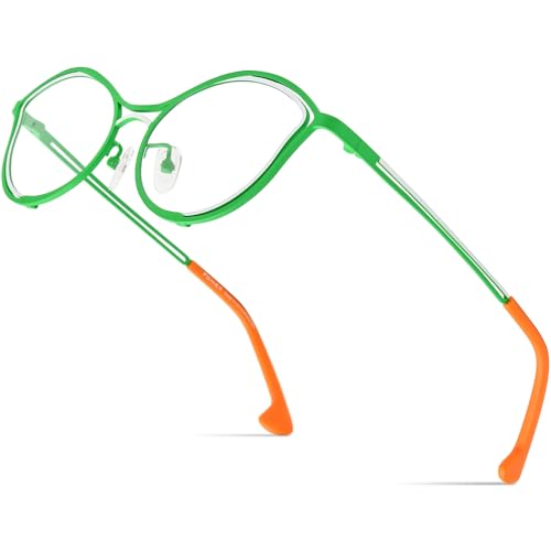 Image of FONEX Colorful Pure Titanium Glasses Frame Women Retro Round Eyeglasses